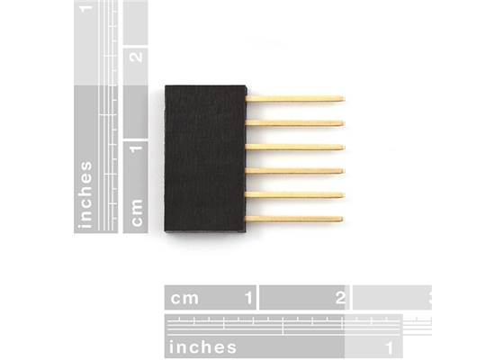Stackable Header - Female (PTH, 0.1in., 6-Pin) (2)