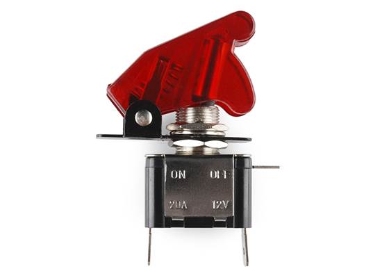 Toggle Switch and Cover - Illuminated (Red) (2)