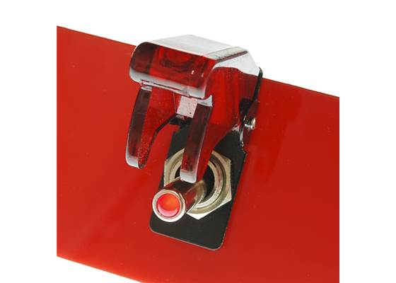 Toggle Switch and Cover - Illuminated (Red) (4)