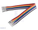 Thumbnail image for Ribbon Cable with Pre-Crimped Terminals 10-Color F-F 6" (15 cm)