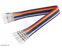 Thumbnail image for Ribbon Cable with Pre-Crimped Terminals 10-Color M-M 6" (15 cm)