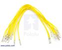 Thumbnail image for Wires with Pre-crimped Terminals 10-Pack F-F 6" Yellow