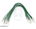 Thumbnail image for Wires with Pre-crimped Terminals 10-Pack F-F 6" Green
