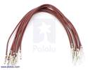 Thumbnail image for Wires with Pre-crimped Terminals 10-Pack M-F 6" Brown