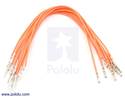 Thumbnail image for Wires with Pre-crimped Terminals 10-Pack M-F 6" Orange