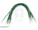 Thumbnail image for Wires with Pre-crimped Terminals 10-Pack M-F 6" Green