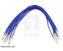 Thumbnail image for Wires with Pre-crimped Terminals 10-Pack M-F 6" Blue