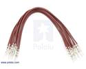 Thumbnail image for Wires with Pre-crimped Terminals 10-Pack M-M 6" Brown