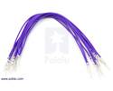 Thumbnail image for Wires with Pre-crimped Terminals 10-Pack M-M 6" Purple