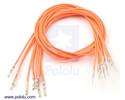 Thumbnail image for Wires with Pre-crimped Terminals 10-Pack M-F 12" Orange