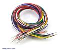 Thumbnail image for Wires with Pre-crimped Terminals 20-Piece Rainbow Assortment M-F 36"