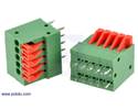 Thumbnail image for Screwless Terminal Block: 5-Pin, 0.1″ Pitch, Top Entry (2-Pack)