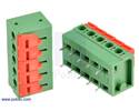 Thumbnail image for Screwless Terminal Block: 5-Pin, 0.2″ Pitch, Side Entry (2-Pack)
