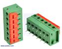 Thumbnail image for Screwless Terminal Block: 6-Pin, 0.2″ Pitch, Side Entry (2-Pack)
