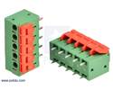 Thumbnail image for Screwless Terminal Block: 5-Pin, 0.2″ Pitch, Top Entry (2-Pack)
