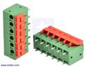 Thumbnail image for Screwless Terminal Block: 6-Pin, 0.2″ Pitch, Top Entry (2-Pack)