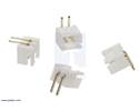 Thumbnail image for 2.5 mm JST XH-Style Shrouded Male Connector: 2-Pin, Right Angle (4-Pack)