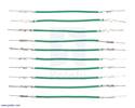 Thumbnail image for Wires with Pre-crimped Terminals 10-Pack M-M 2" Green