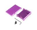 Thumbnail image for Aluminum Heatsink Case for Raspberry Pi 4 - Purple