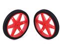 Thumbnail image for Pololu Wheel for Micro Servo Splines (20T, 4.8mm) - 60×8mm, Red, 2-Pack