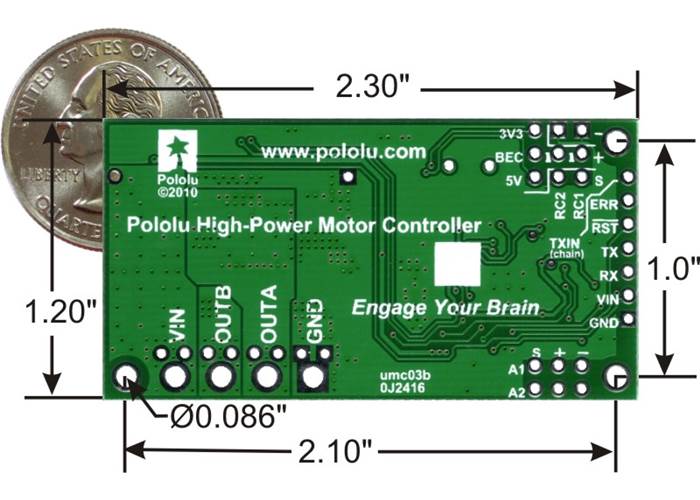 Pololu Simple HighPower Motor Controller 18v15 (Fully Assembled)