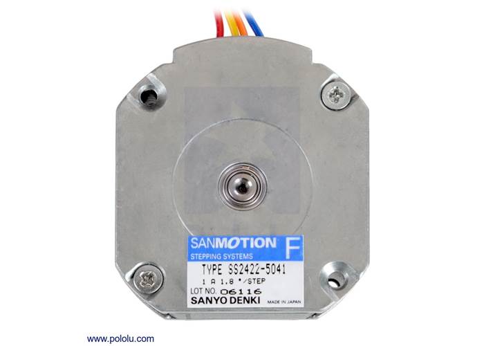 Sanyo Pancake Stepper Motor Bipolar, 200 Steps/Rev, 42×18.6mm, 5.4V, 1 A/Phase