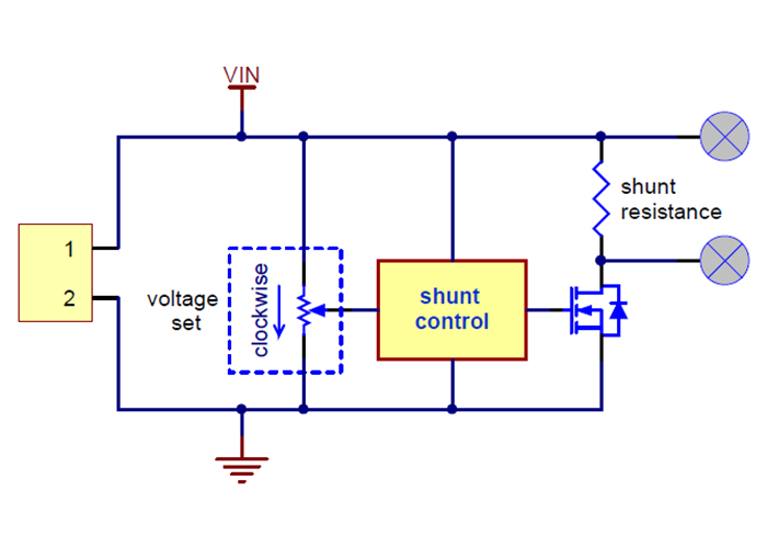 Shunt Regulator: Fine-Adjust HV, 4.10Ω, 15W