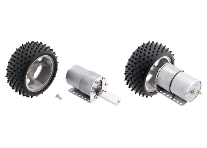 12mm Hex Wheel Adapter for 6mm Shafts - Extended (2-Pack) | The Pi Hut