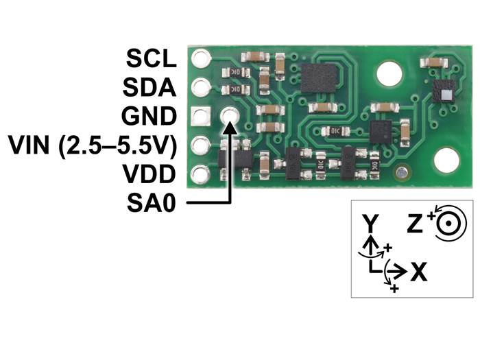 AltIMU-10 v6 Gyro, Accelerometer, Compass, and Altimeter (LSM6DSO ...